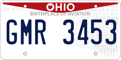 OH license plate GMR3453