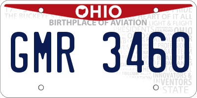 OH license plate GMR3460