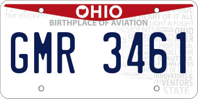 OH license plate GMR3461
