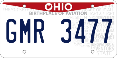 OH license plate GMR3477