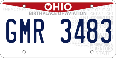 OH license plate GMR3483