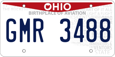 OH license plate GMR3488
