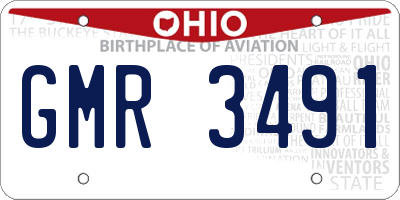 OH license plate GMR3491
