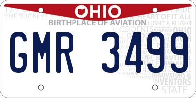 OH license plate GMR3499