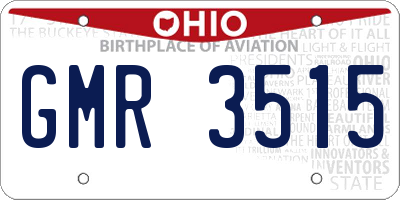 OH license plate GMR3515