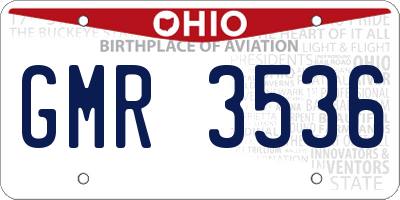 OH license plate GMR3536