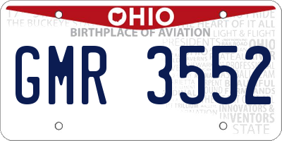 OH license plate GMR3552