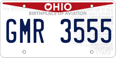 OH license plate GMR3555
