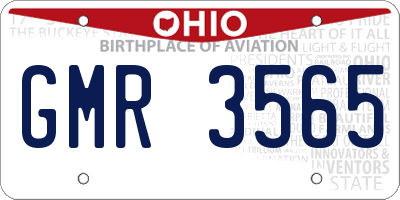 OH license plate GMR3565
