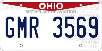 OH license plate GMR3569