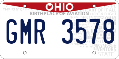 OH license plate GMR3578