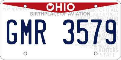OH license plate GMR3579