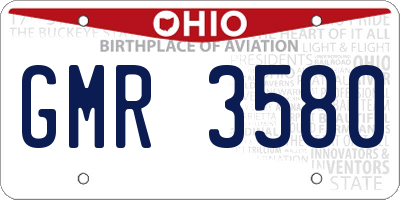 OH license plate GMR3580