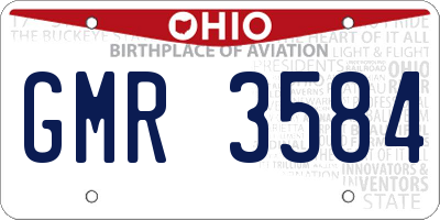 OH license plate GMR3584