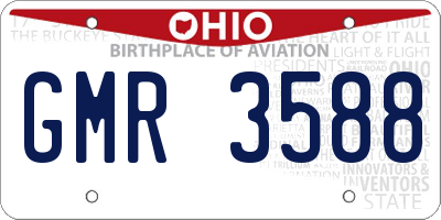 OH license plate GMR3588