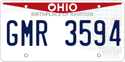 OH license plate GMR3594