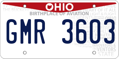 OH license plate GMR3603