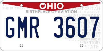 OH license plate GMR3607