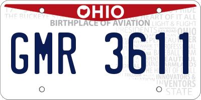 OH license plate GMR3611