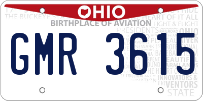 OH license plate GMR3615