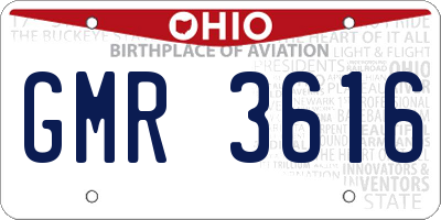 OH license plate GMR3616