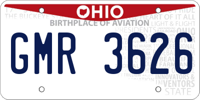 OH license plate GMR3626