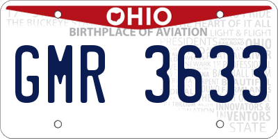 OH license plate GMR3633