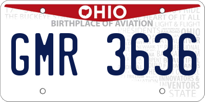 OH license plate GMR3636