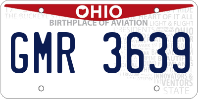 OH license plate GMR3639