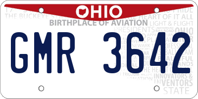 OH license plate GMR3642