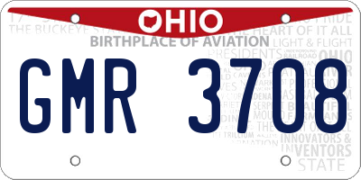 OH license plate GMR3708