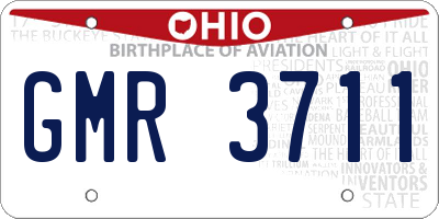 OH license plate GMR3711