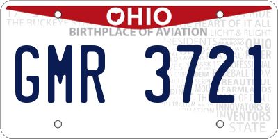 OH license plate GMR3721