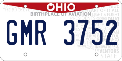 OH license plate GMR3752
