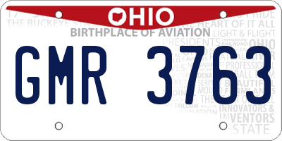 OH license plate GMR3763