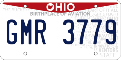 OH license plate GMR3779