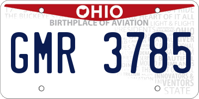 OH license plate GMR3785