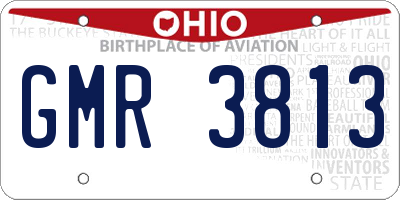 OH license plate GMR3813