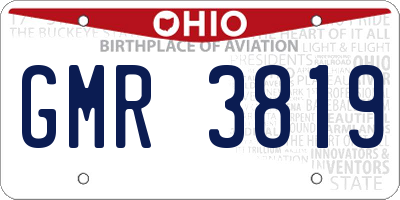 OH license plate GMR3819