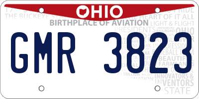 OH license plate GMR3823