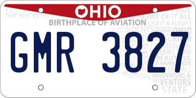 OH license plate GMR3827