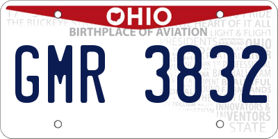 OH license plate GMR3832