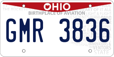 OH license plate GMR3836