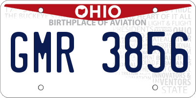 OH license plate GMR3856
