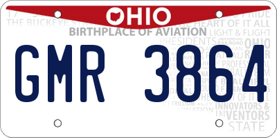 OH license plate GMR3864