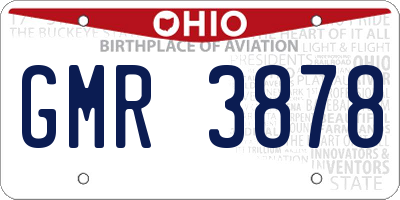 OH license plate GMR3878