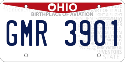 OH license plate GMR3901