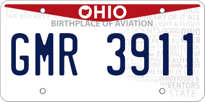 OH license plate GMR3911