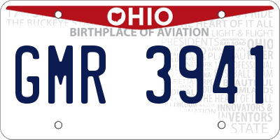 OH license plate GMR3941