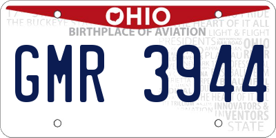 OH license plate GMR3944